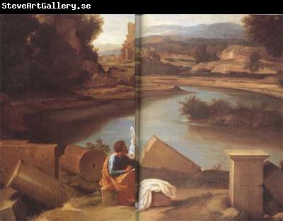 Nicolas Poussin Landscape with Saint Matthew and the Angel (mk10)